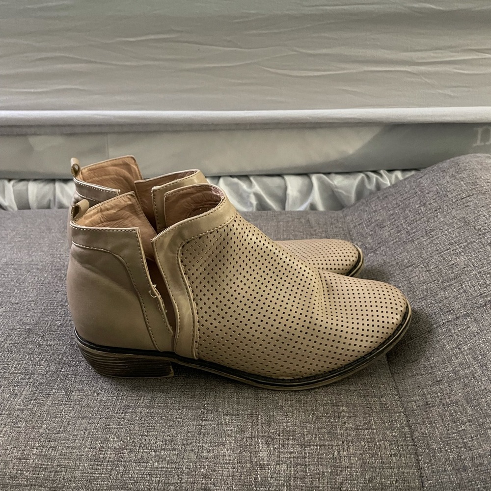 Tan booties